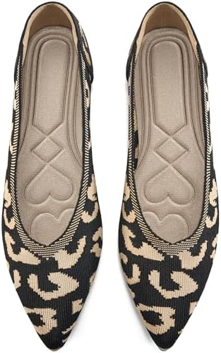 HARENCE Women's Flats Ballet Shoes: Comfortable Pointed Toe Soft ...