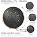 Steel Tongue Drum - 14 Inch 15 Note Tongue Drum - Hand Pan Drum with Music Book, Handpan Mallets and Carry Bag, C Major, Black