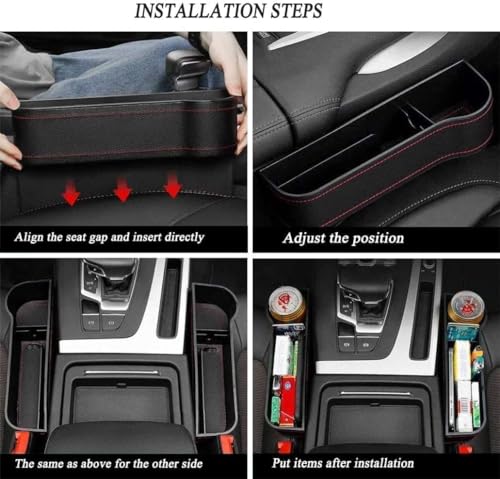 Image of RECLUSE Car Seat Gap Organizer with Cup Holder, Multifunctional Small Storage Box for Coins, Cards, Cell Phone, Wallets etc(Pack of 1)