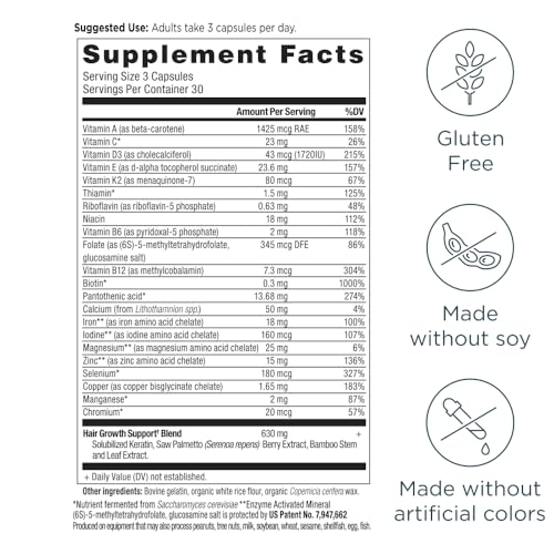 Ancient Nutrition Hair Growth Multivitamin, Supports Thicker Hair - image 2