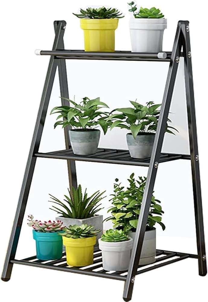 架台　花台 Amazon | プランタースタンド ガーデンラック 屋外 錆びない 2段