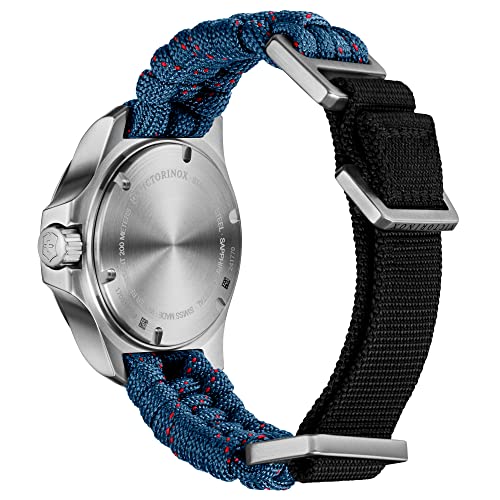 Victorinox Swiss Army I.N.O.X. Relógio feminino de aço inoxidável, quartzo suíço, pulseira de borrac