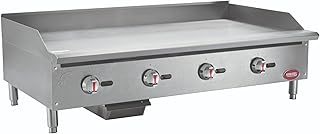 Kratos 29Y-006 48" Wide Commercial Gas Countertop Griddle with Manual Controls, 4 Burners, 120,000 BTU