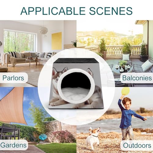 Capsule d'espace chaude et douce, maison isolante pour chat - 4