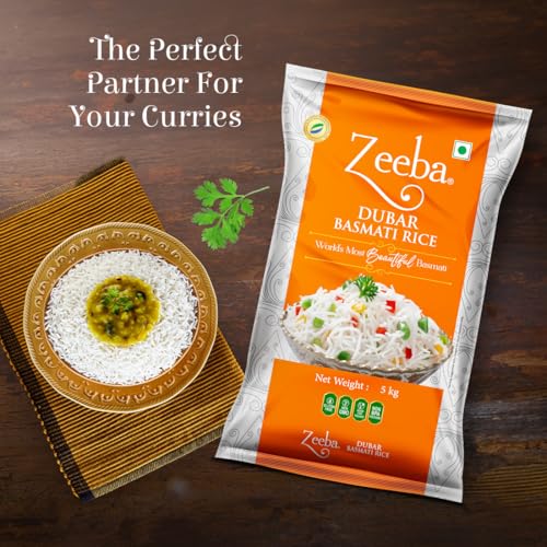 Image of Zeeba Dubar Basmati Rice 5 Kg, Smart Choice at Smart Price (Cooked length up to 16mm)* (Pack of 3)