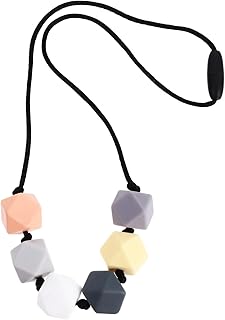 Totority Mordedor De Bebê Colar Brinquedo De Dentição De Criança Pingente De Mascar De Silicone Brinquedo De Mastigar Para Crianças Colares De Pingente Mordedor Molar Brinquedo De Dentição