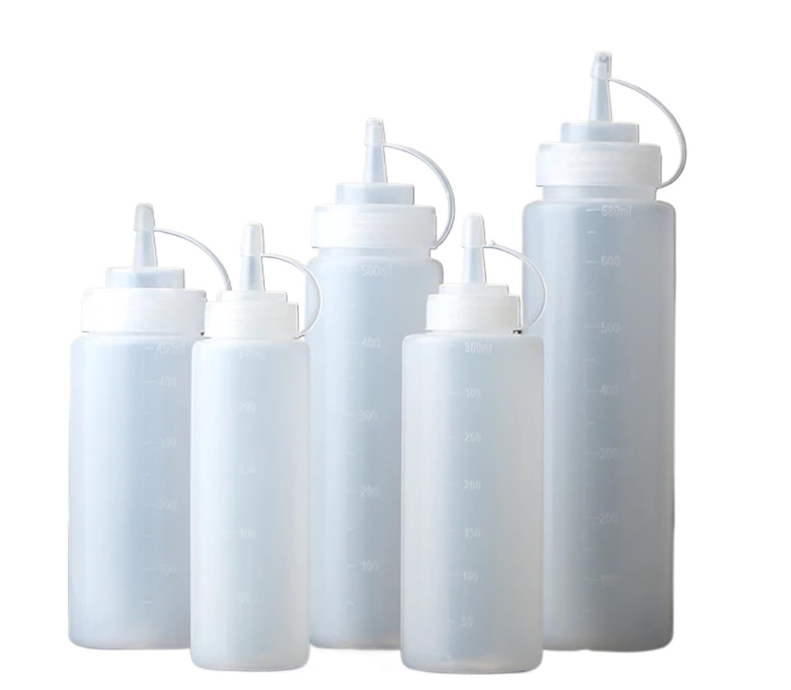 10 Stück große Squeeze-Gewürzflaschen mit Düsen for Ketchup, BBQ-Saucen, Olivenöl-Flaschenspender, Saucen-Küchenhelfer für Gewürze(680ml)