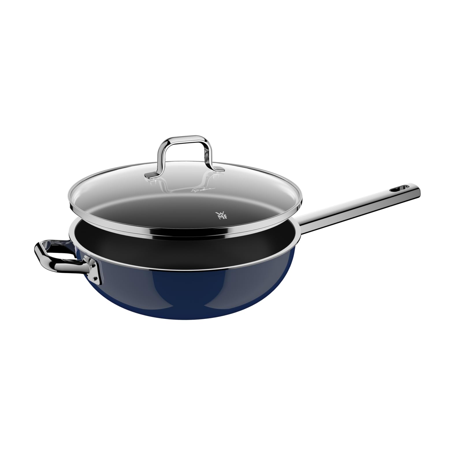 Produktbild von WMF Fusiontec Mineral Wok Mit Glasdeckel, 32 Cm, Platinum 3201111640