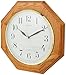 SEIKO 12 Inch Octagonal Solid Oak Wall Clock
