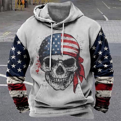 Image of domirica Hoodies For Men Western Cowboy Pullover Big And Tall Comfort Fashion Cool Novelty Graphic Hooded Sweatshirt