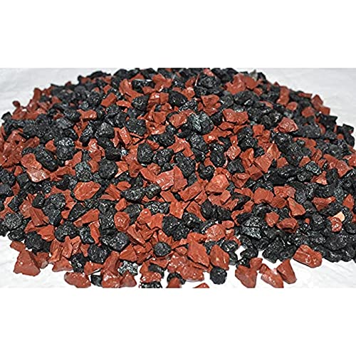 Image of Decorative Stones Marble Chips Pebble Stones for Aquarium Home Garden Indoor & Outdoor Decoration (Black & Brown, 950 gm)