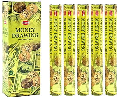 HEM Money Drawing 100 Incense Sticks (5 x 20 Stick Packs)