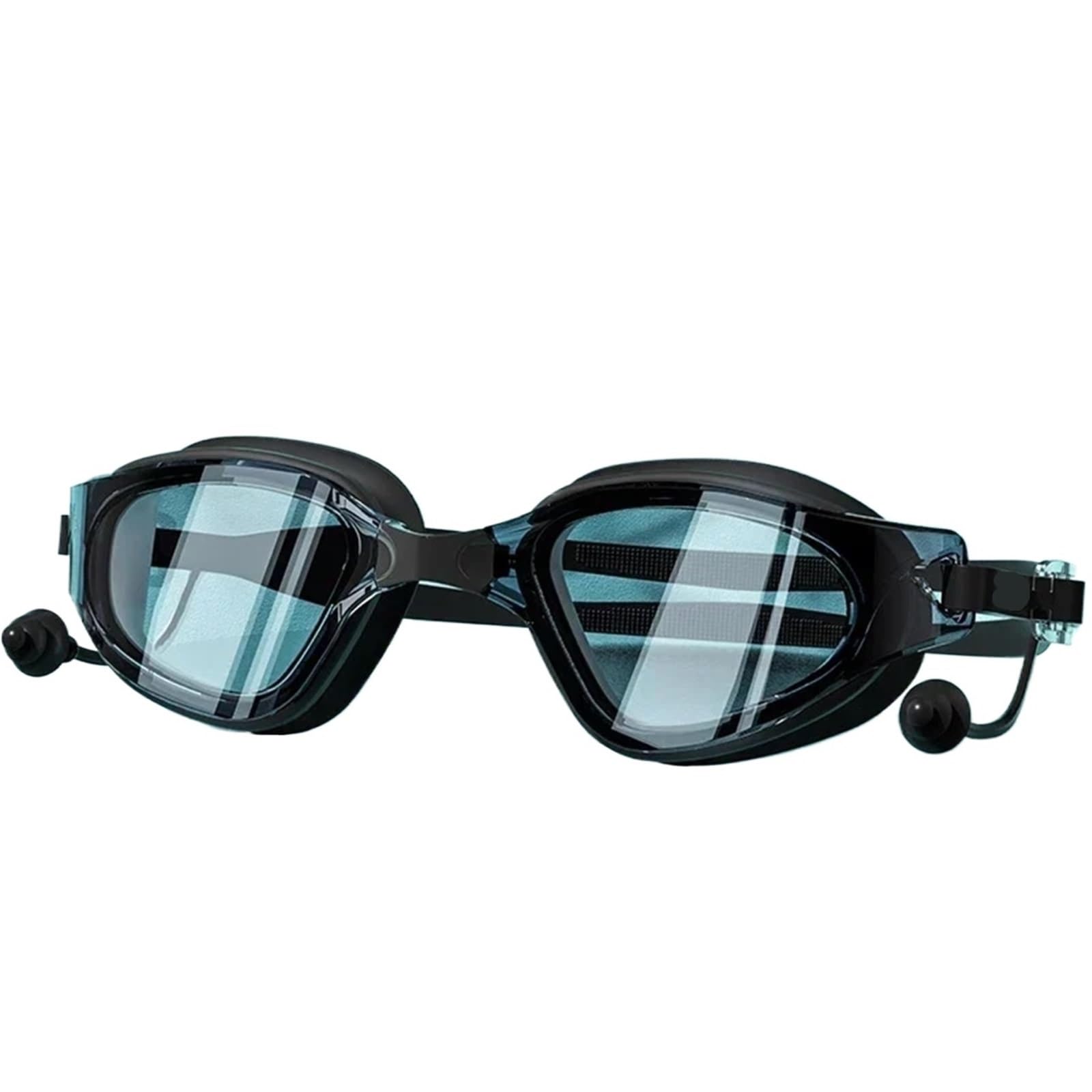 JUANYAO Schwimmbrille wasserdichte Schwimmbrillenkappe for Erwachsene, HD-Antibeschlag-Schwimmbrillen-Set, Silikon-Schwimmbrille mit Ohrstöpseln, Schwimmbrille Für Schwimmen