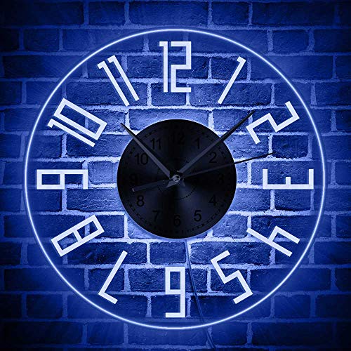 Reloj digital moderno con números grandes y luz LED miniatura 7