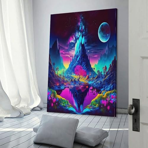 Tableau sur toile paysage fantastique decoration murale salon couloir premium 60x90cm