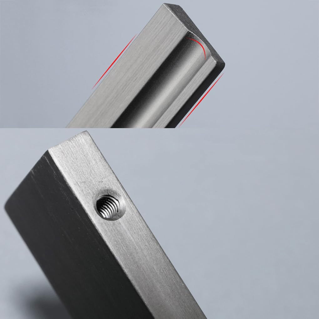 2 Tiradores de Armarios Gris cepillado Asas de gabinete Asa larga Manijas de puerta de muebles Aleación de aluminio Manillas Para Cocina Perilla Pomos (Length 1000mm)