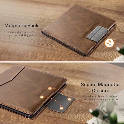 Image of CoBak Premium PU Leather Case for Kindle Scribe 10.2 inch, TouchPad D10, Boox Note Air 3, Folio Cover with Pen Holder, Auto Sleep /Wake, Card Slots & File Folders for Business, Not for Remarkable