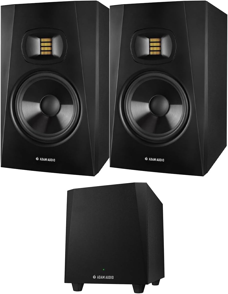 Adam Audio T-Series T7V 7" 70W Monitor, Pair, with T10S 10" 130W Subwoofer