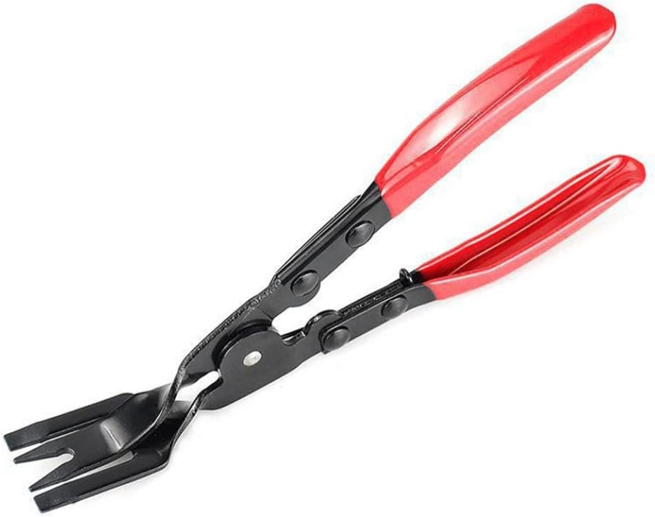 Trim Clip Removal Pliers for Car Headlight Repair Installation Van Door Panel Fascia Dash and Upholstery Remover Tool(Red)