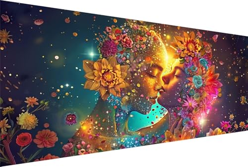 Diamond Painting Grand Format 100x200cm Couple Fleur DIY Peinture Diamant Adulte Strass YG-910