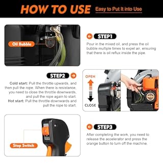 63CC Petrol Backpack Leaf Blower 2 Stroke Powerful Backpack 2.7 KW Blower Gas Power Sweeper 6800R/Min Handheld Cordless Garden Blower Air Cooled Fuel Tank 1.8L Adjustable Shoulder Strap