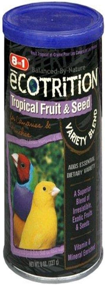 8 In 1 Canary/Finch Ecotrition Tropical Fruit And Seed (Canister), 8-Ounce