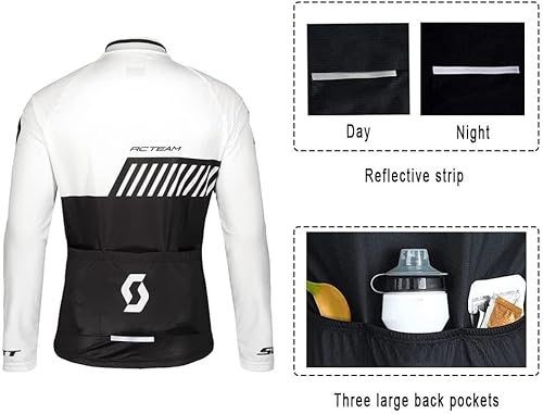 Miniatura 3 de MKHGHB Hombres Ciclismo Jersey Conjunto Traje De Bicicleta Manga Corta MTB Ciclismo Trajes De Secado Rápido Gel Esponja Acolchado Ciclismo Baberos