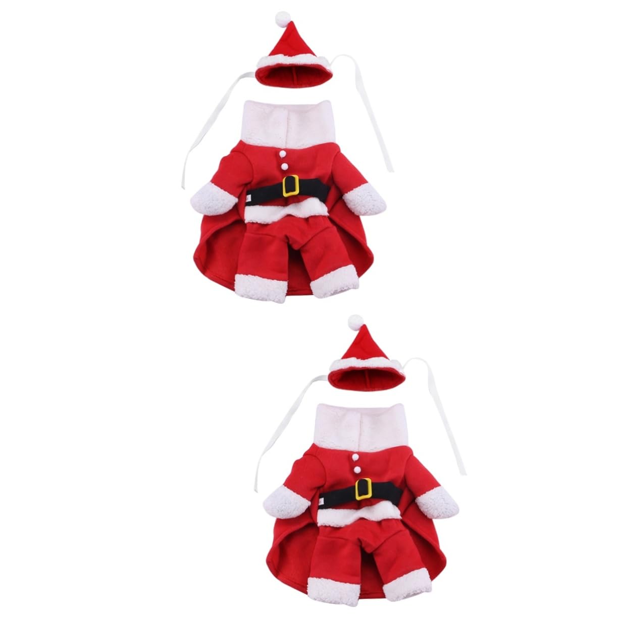Costume de Père Noël pour chien avec manteau debout ajustable en taille S