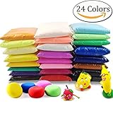 Dshengoo 24 Colors Modeling Magic Clay Air Dry Ultra Light DIY Super Light Clay Non-Sticky Non Toxic Scented for Children and Adults