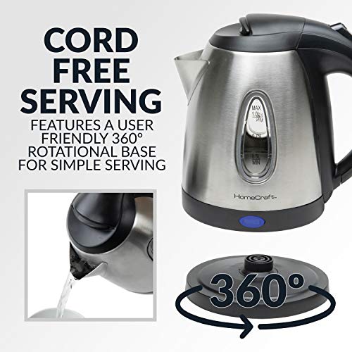 HomeCraft 1Liter Stainless Steel 1500Watt Electric