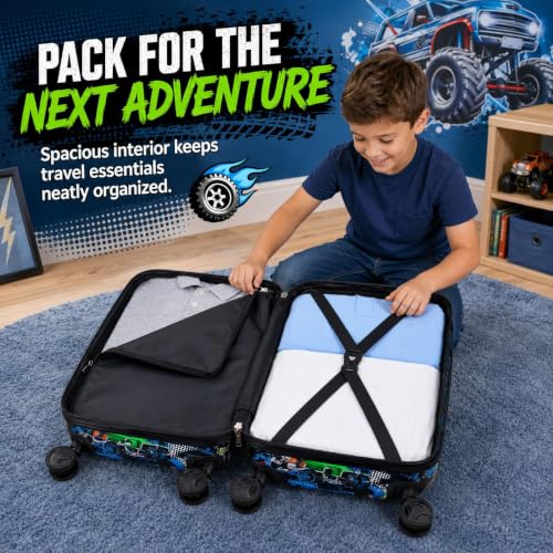 CCJPX 5PCS Kids Luggage Boys Suitcase, 16" Hardside Carry-on Set Truck by CCJPX - Used condition - Image 4