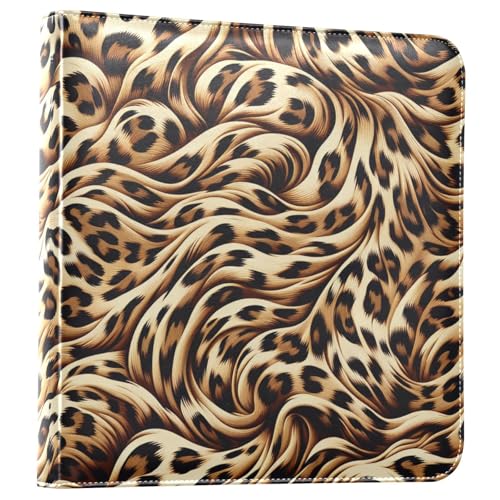 Álbum de fotos Scrapbook con adhesivo, Classic Leopard Print, 3 anillos, 40 páginas, tamaño 8x10 para recuerdos miniatura 1