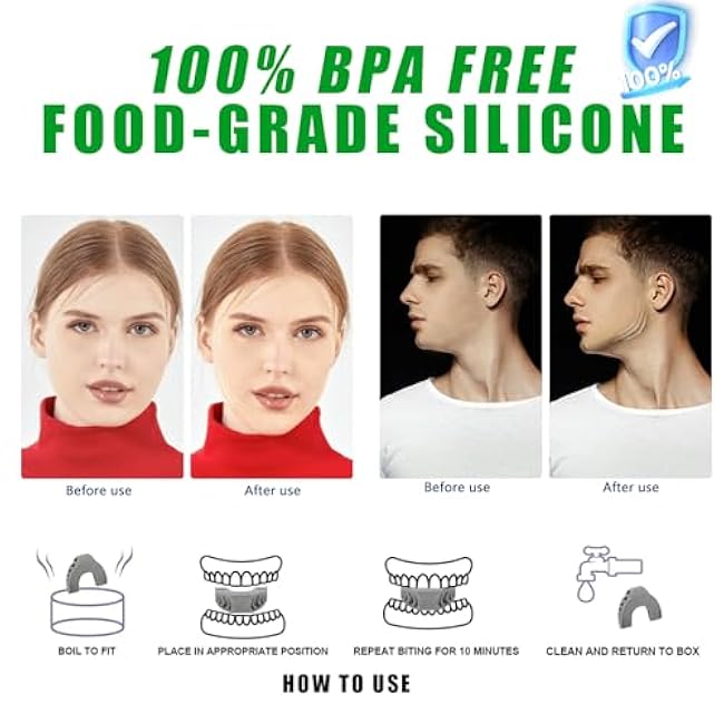 Jawline Exerciser for Men & Women ¨CJaw Exerciser ¨C3 Resistance Jaw Trainer, Jawline Shaper, Jaw Shark Toner,Target Your Chin & Cheekbones,Facial Exerciser for Beginner Intermediate Advanced