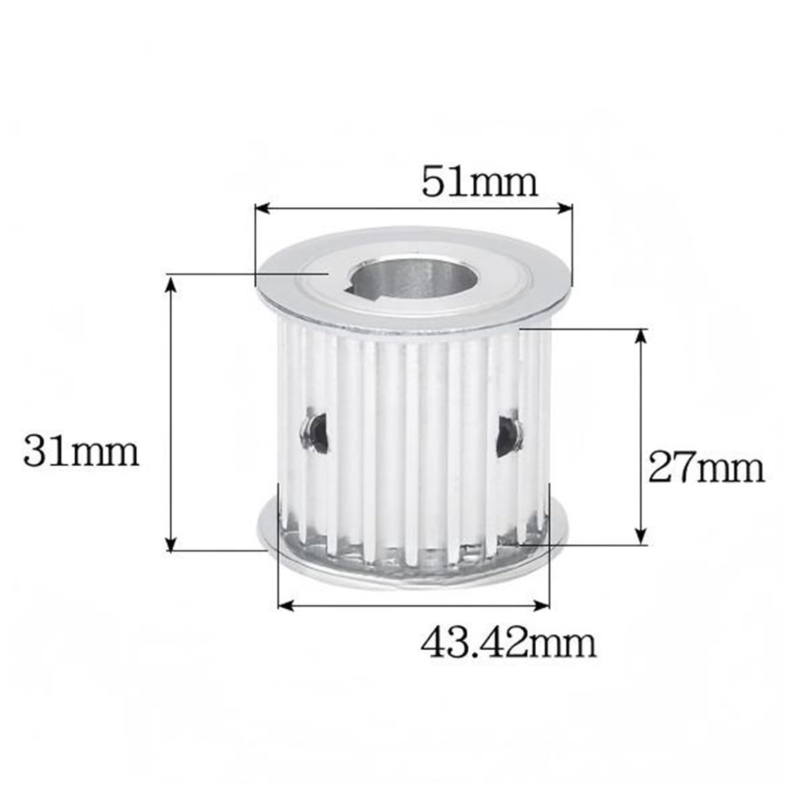 Zahnriemen-Antriebsscheibe Synchronriemenradbreite 27 Mm, 5 M Zahnriemenscheibe, 28 Zähne, Getriebeteile(Bore 25/8 * 3.3)