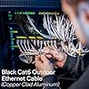 VIVO Waterproof 500ft Bulk Cat6 Wire, CCA Ethernet Cable, 23 AWG, UTP Pull Box, Outdoor Direct Burial, Black, CABLE-V012 #2