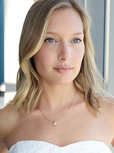 Mariell Cubic Zirconia Crystal Rose Gold Pendant Necklace for Women, 2 Carat CZ Bridal Wedding Jewelry4