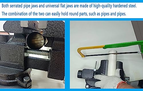 image for MYTEC 2-In-1 Bench Vise Heavy Duty for Workbench, 6.0