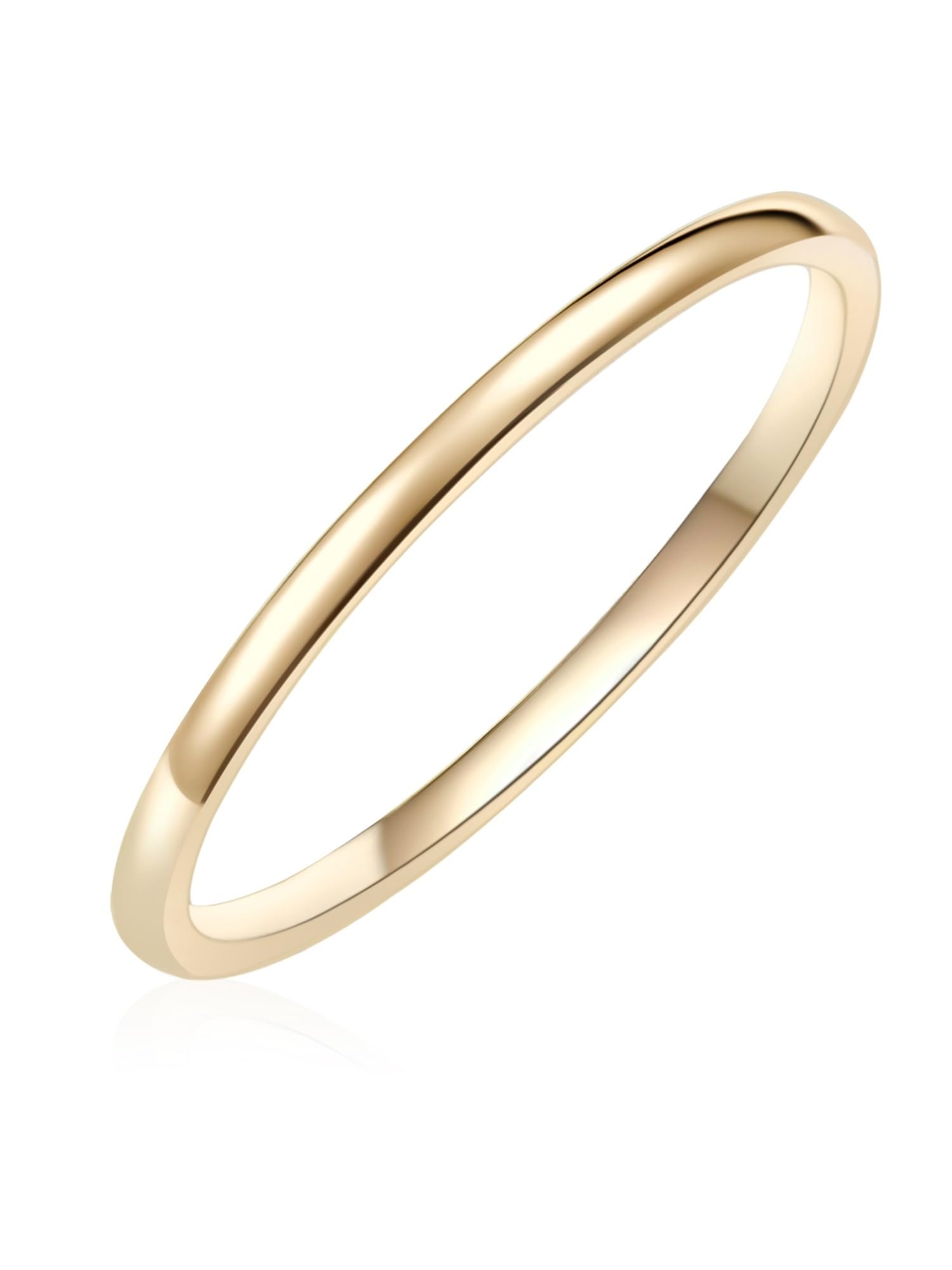 GLANZSTÜCKE MÜNCHEN Damen Ring 925/- Sterling Silber gelbgold | gelbvergoldet 14 Karat, Bandring