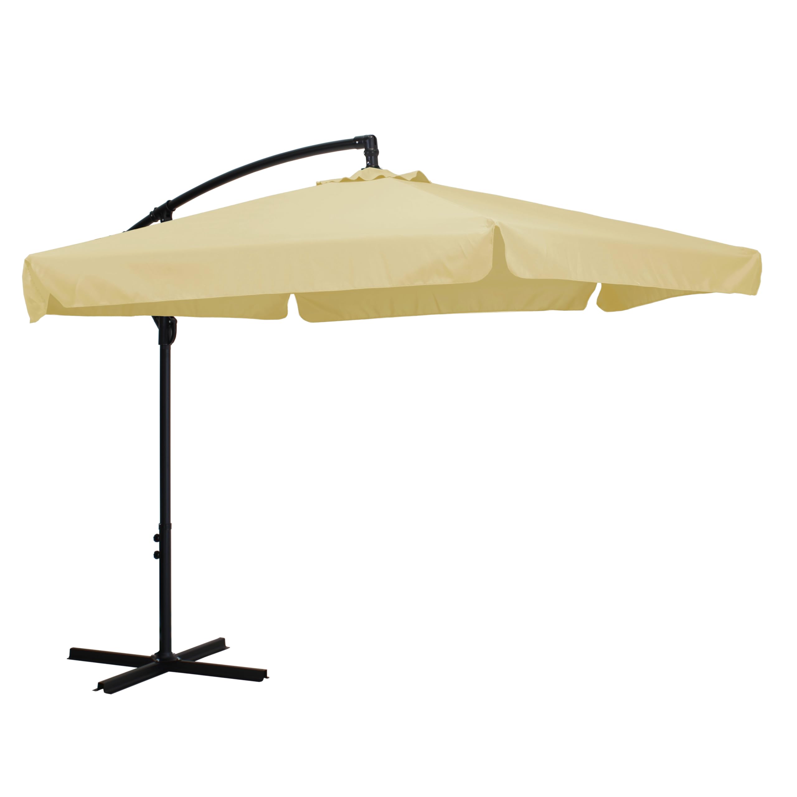 Totò Piccinni Ombrellone SALENTO Braccio in Metallo e in Poliestere con manovella Diametro 3 Metri (Beige)