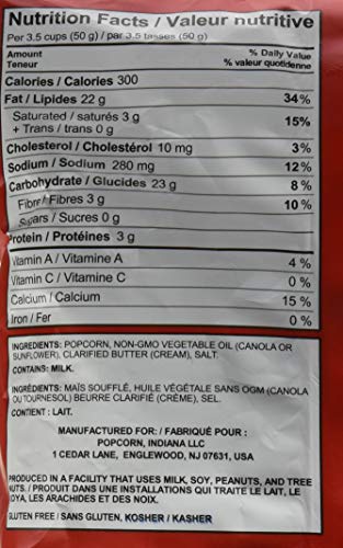 Popcorn Indiana Movie Theater Butter - Family Pack Single 4.75 Oz