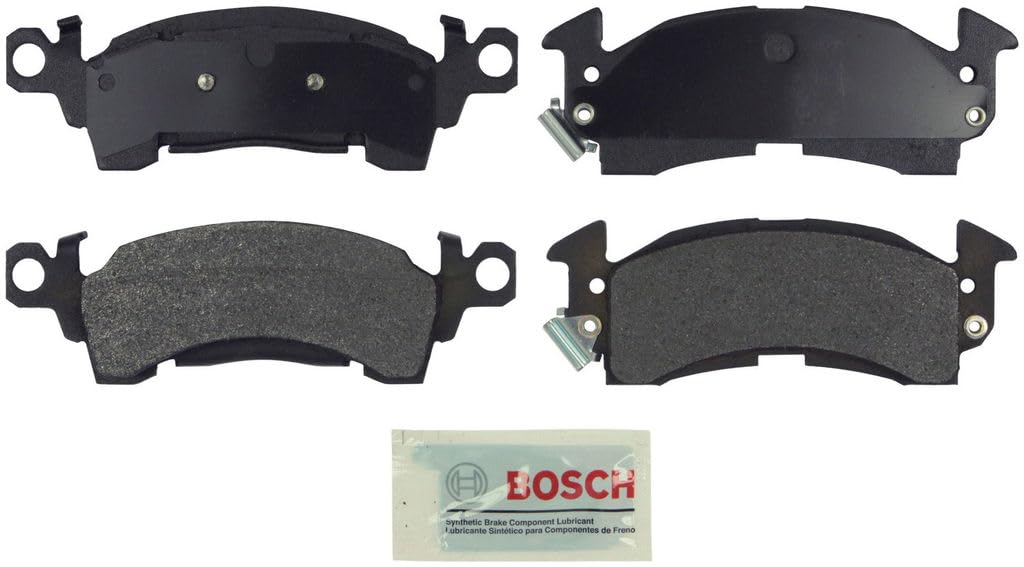 BOSCH BE52 Blue Semi-Metallic Disc Brake Pad Set - Compatible with Select 1968-96 Buick, Cadillac, Chevrolet, Oldsmobile, Pontiac, Saturn Cars, Suvs, Trucks, and Vans; FRONT