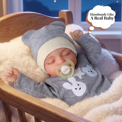 Muñeco Reborn Bebé Niño 20 Pulgadas Ojos Cerrados miniatura 6