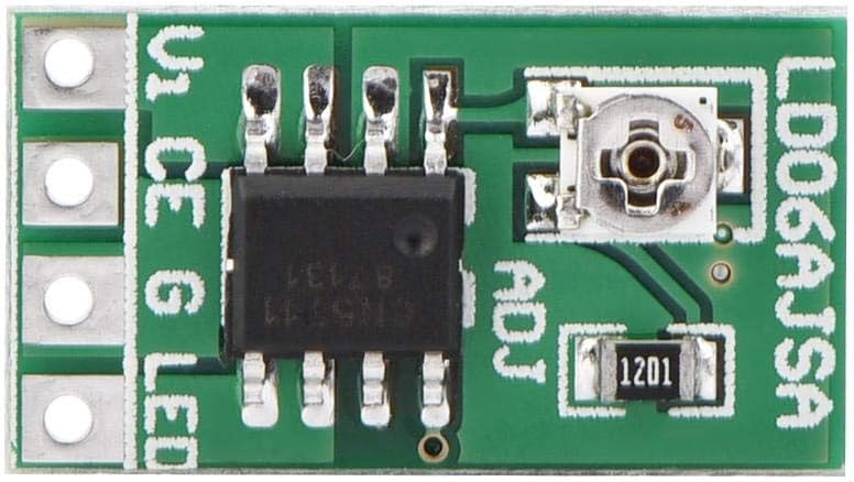 Adjustable Current LED Driver, DC 3.3V 3.7V 5V LED Driver 30-1500mA Constant Current Adjustable Module for LED Li-ion