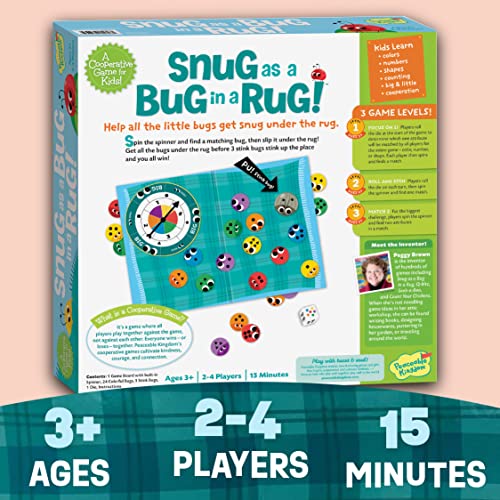 Peaceable Kingdom Snug as a Bug in a Rug Award Winning Cooperative Preschool Skills Builder Game for 2 to 4 Kids ages 3+ by Peaceable Kingdom - Used condition - Image 4