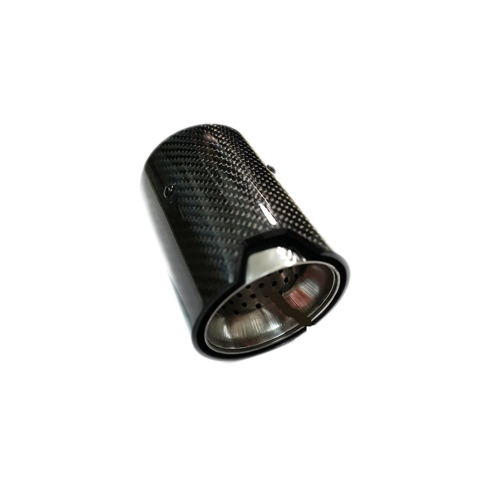 RCKLCY 1PCS Glossy Carbon Fiber Rear Tail Exhaust Pipe Muffler Tip Exhaust Compatible with BMW M Series 1/2/3/4/5/6/7 Series Modification (Color : IN67 OUT93)