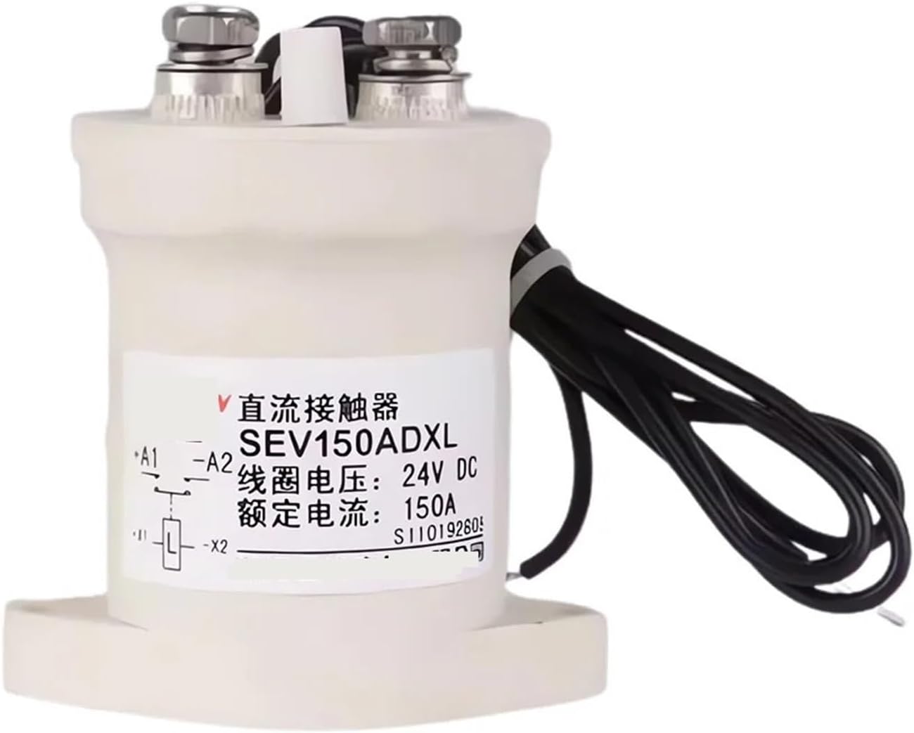 SEV150AD High Voltage DC Contactor EV Charging Station Direct Current Power Electric Relay for Electric Car and Solar System(1NO,48V)