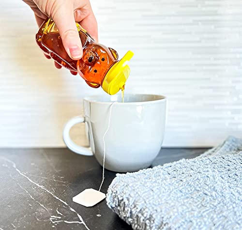 Clearview Containers | 8 Ounce Honey Bears With Flip Top Lid | Perfect For Holidays, Baby Shower Gifts, Beekeeping, Honey Dispensing (Gold 8 Ounce Bear, 6 Pack) #TOP5