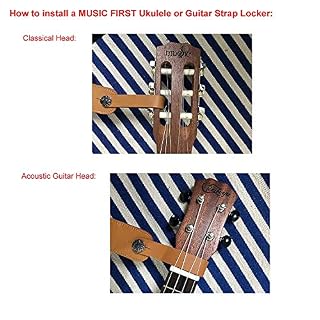 MUSIC FIRST Sangle pour ukulélé en toile souple et cuir véritable avec sangle en cuir véritable Motif chat pastèque - Les Beatles, Paul McCartney, John Lennon, RIngo Starr, George Harrison MUSIC FIRST Sangle pour ukulélé en toile souple et cuir véritable avec sangle en cuir véritable Motif chat pastèque – Image 7