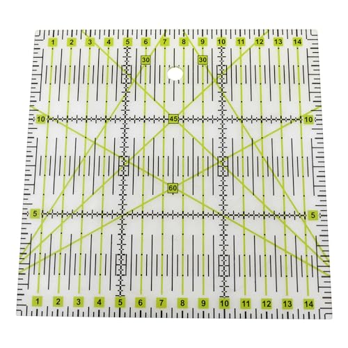 Yocimango Regla cuadrada antideslizante acrílica para acolchar, 6 unidades de 15 cm, adecuada para acolchar, coser y manualidades, 1 unidad