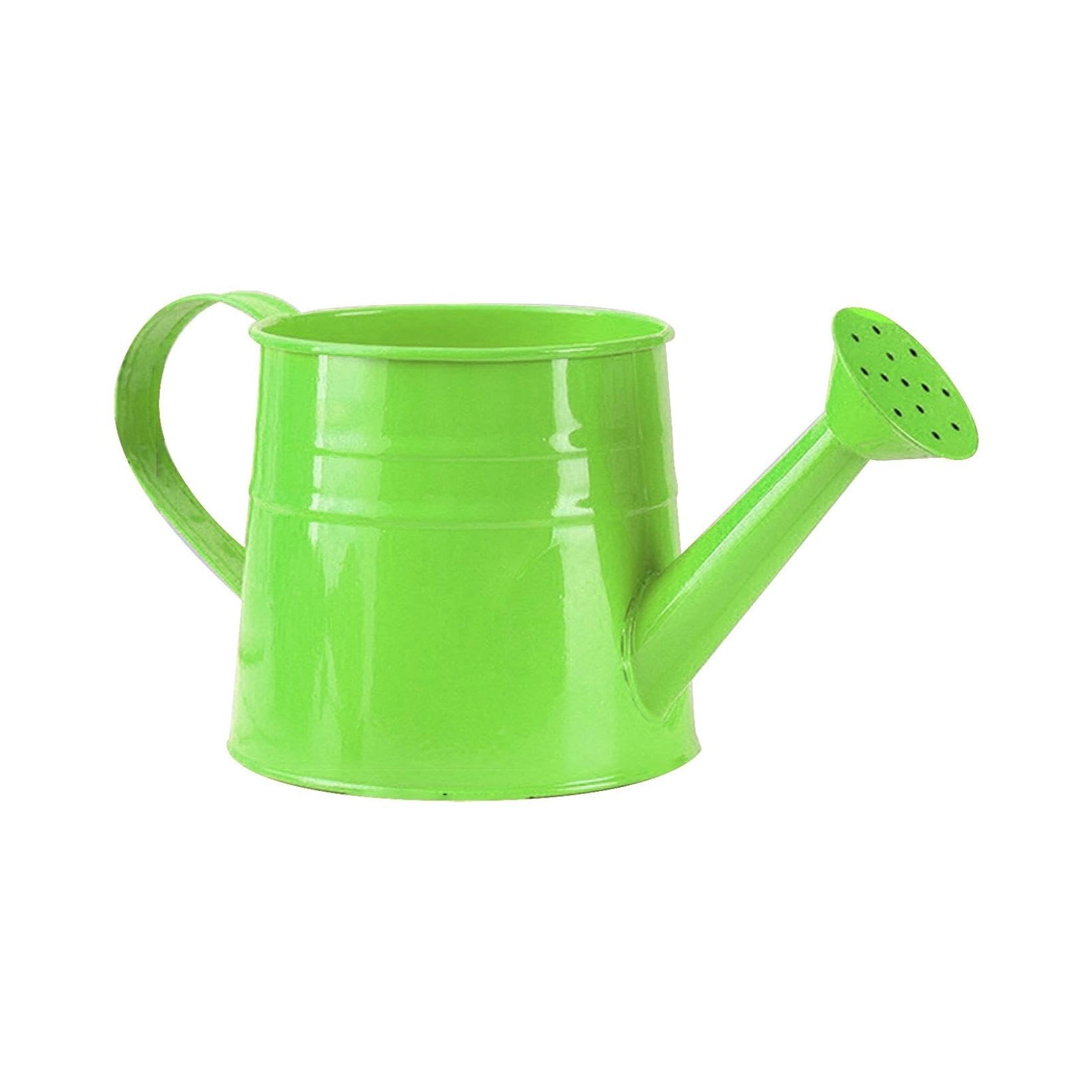 1L Watering Can for Kids,Lightweight Gardening Water Pot Metal, Children Sprinkling Mini Kettle for Bonsai Flower Potted Plant Home Backyard Garden Balcony Outdoor Indoor (Green)